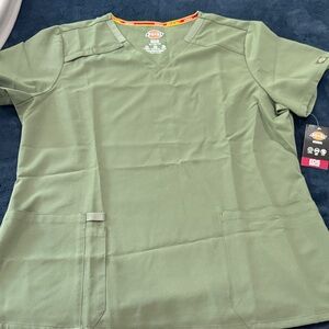 Dickies Women's Olive Short Sleeve Top